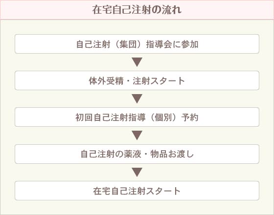 在宅自己注射の流れの図